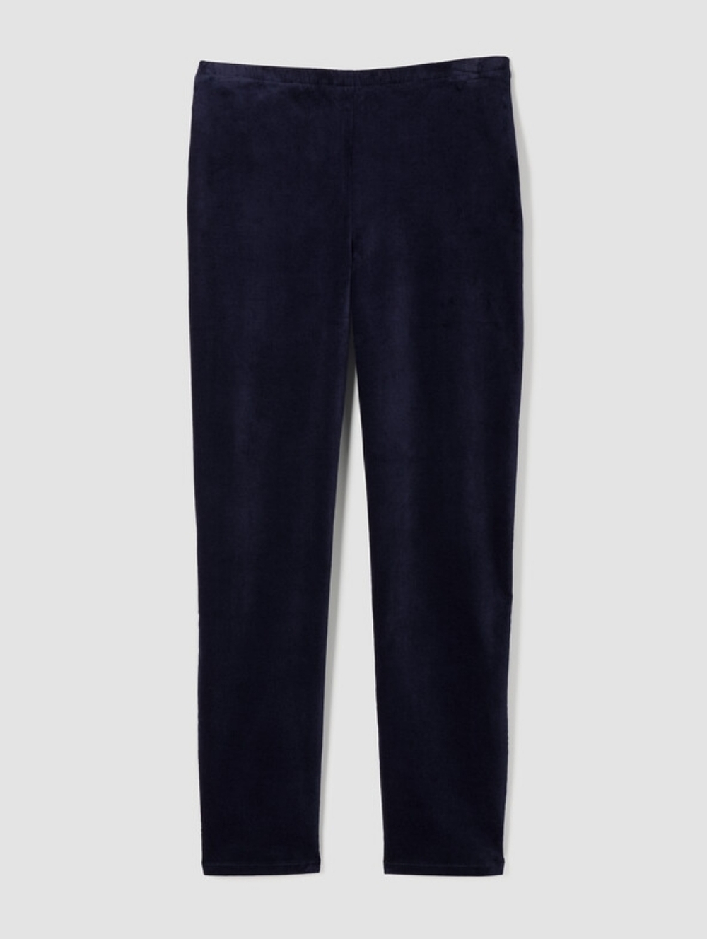 Eileen Fisher Women's XXS Navy Blue Velvet High Waist Tapered Ankle Pants New